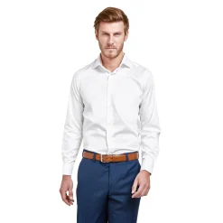 LodinG Chemises*Chemise droite he sans repassage 100% coton poignet mousquetaire