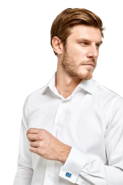 LodinG Chemises*Chemise droite he sans repassage 100% coton poignet mousquetaire