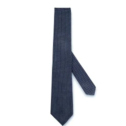 LodinG Cravates*Cravate à pois en pure soie bleu