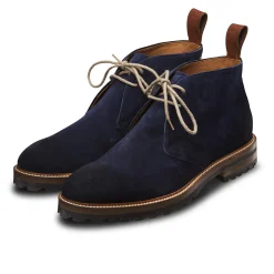 LodinG Bottines|Derby*Desert Boots Firmo 393 veau velours bleu