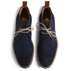 LodinG Bottines|Derby*Desert Boots Firmo 393 veau velours bleu