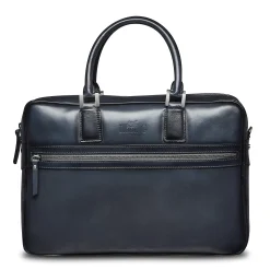 LodinG Maroquinerie*Porte-document en cuir bleu gris